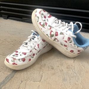Kids Nike Airforce Speciality Shoes with Cherry Design